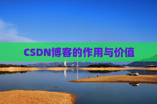 CSDN博客的作用与价值